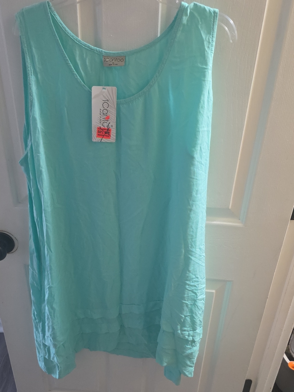Women's Mint Green Swim Coverup Tunic